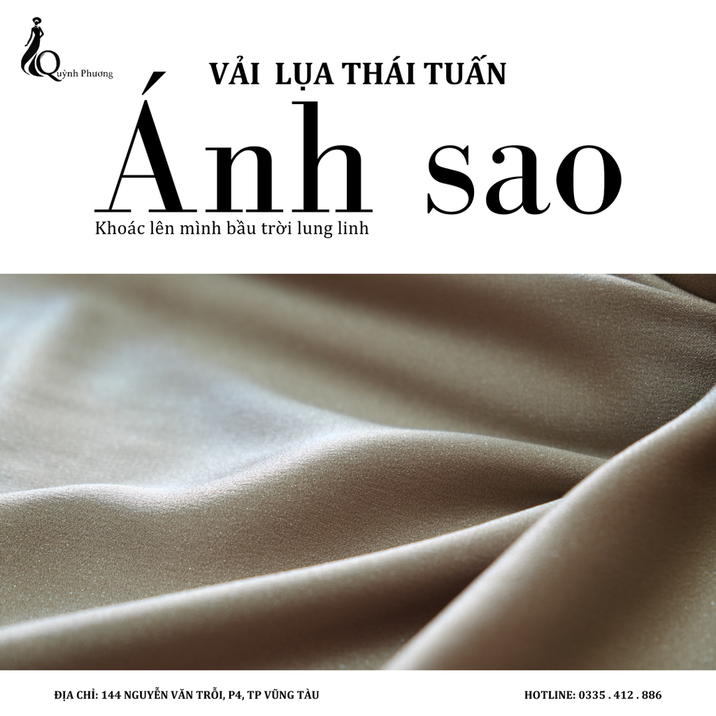 Vải lụa Thái Tuấn Ánh sao (Màu Be)