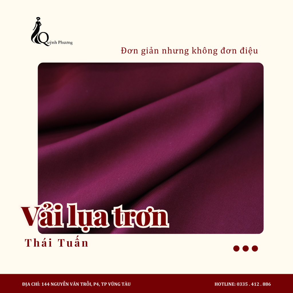 Lụa trơn Thái Tuấn (Màu Đỏ đô)