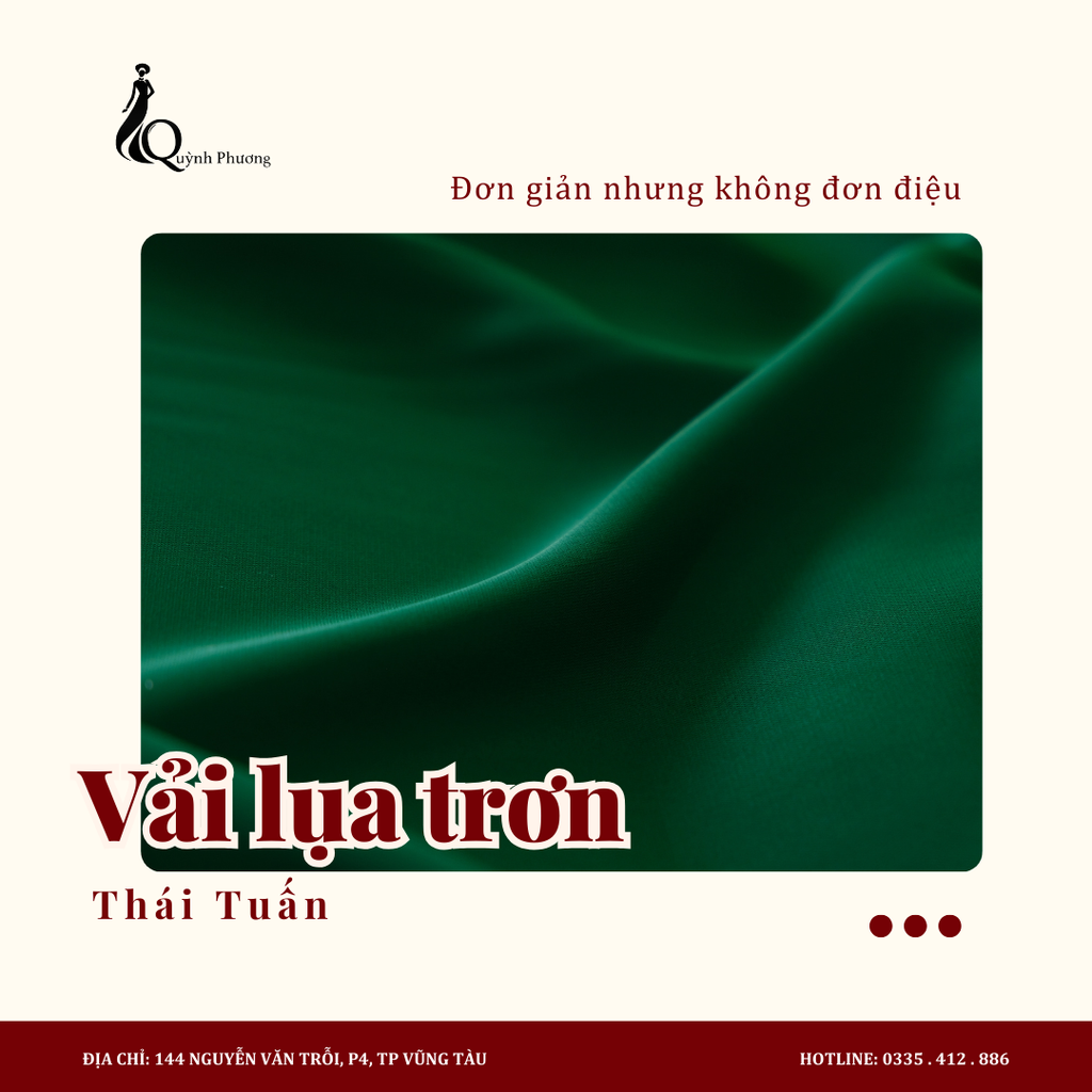 Lụa trơn Thái Tuấn (Màu Xanh lá)