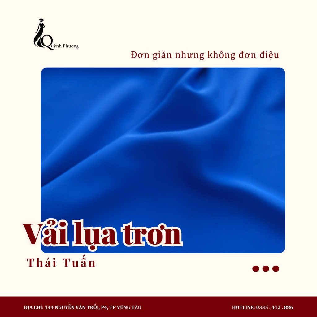 Lụa trơn Thái Tuấn (Màu Xanh dương)