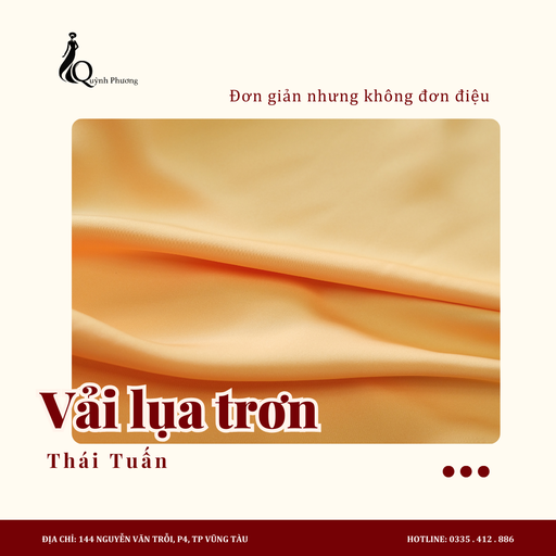 [VQP1721] Lụa trơn Thái Tuấn (Màu Vàng)