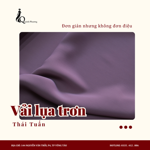 [VQP1727] Lụa trơn Thái Tuấn (Màu Tím)